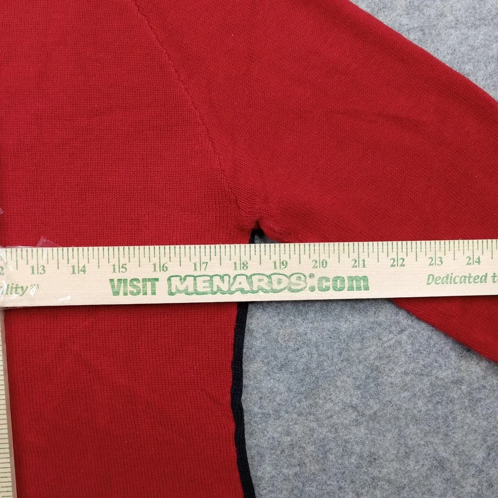 Polo Jeans Sweater Mens XL Ralph Lauren‎ Black Red Raglan Colorblock Crewneck